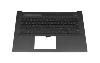 Keyboard incl. topcase DE (german) black/black original suitable for HP 17-cp0256ng (447H8EA)
