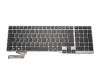 Keyboard DE (german) black/grey with backlight original suitable for Fujitsu LifeBook E756