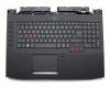 Keyboard incl. topcase DE (german) black/black with backlight original suitable for Acer Predator 17 (G5-793)