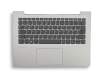 Keyboard incl. topcase DE (german) grey/silver original suitable for Lenovo IdeaPad 320S-14IKBR (81BN)