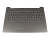 Keyboard incl. topcase DE (german) grey/grey original suitable for Lenovo IdeaPad 320-15IKB (80XL/80YE)