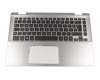 Keyboard incl. topcase DE (german) black/silver with backlight original suitable for Pegatron F13K
