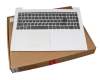 Keyboard incl. topcase DE (german) grey/white original suitable for Lenovo IdeaPad 320-15IKBN (80XL)