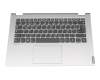 Keyboard incl. topcase DE (german) grey/silver (without backlight) original suitable for Lenovo Flex-14API (81SS)