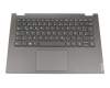 Keyboard incl. topcase DE (german) grey/grey original suitable for Lenovo IdeaPad Flex-14IWL (81SQ)
