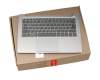 5CB0R12055 original Lenovo keyboard incl. topcase DE (german) grey/silver with backlight (fingerprint)