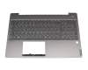 5CB0U42543 original Lenovo keyboard incl. topcase DE (german) grey/grey with backlight