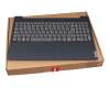 Keyboard incl. topcase DE (german) grey/blue original suitable for Lenovo IdeaPad S340-15IML (81NA)