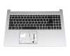 Keyboard incl. topcase DE (german) black/silver with backlight original suitable for Acer Aspire 5 (A515-45)