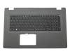 55105548K201 original Acer keyboard incl. topcase DE (german) black/grey b-stock