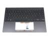 90NB0SL1-R30GE0 original Asus keyboard incl. topcase DE (german) grey/grey with backlight