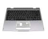 Keyboard incl. topcase DE (german) black/grey with backlight original suitable for Emdoor YM14CM