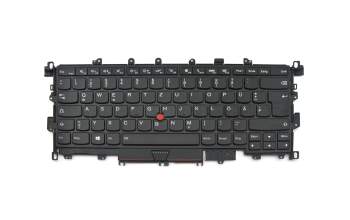 00JT873 original Lenovo keyboard DE (german) black/black matte with backlight and mouse-stick