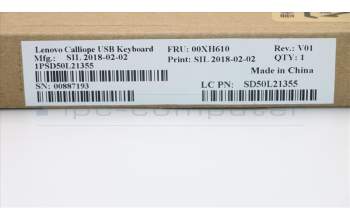 Lenovo 00XH610 Keyboard External,USB,Korean,Black,Non_Backlight