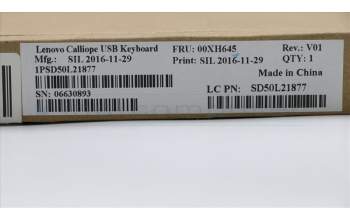 Lenovo 00XH645 DT_KYB USB,Calliope,KB,WH,CZE