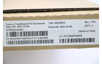 Lenovo 00XH912 DT_KYB PS2 TRDTNL KB BK 459 GRE/US