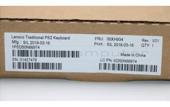 Lenovo 00XH934 Externe Tastatur, PS2, Englisch, Schwarz, Nicht beleuchtet