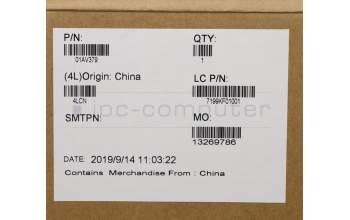 Lenovo 01AV379 ABDECKUNG, LCD, hintere Abd., Schwarz, Kunststoff