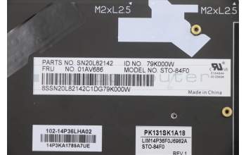 Lenovo 01AV686 NB_KYB KB BLK Chicony French