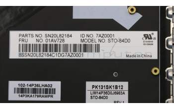 Lenovo 01AV728 KB SLV Chicony German