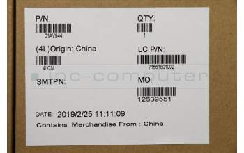 Lenovo 01AV944 Palm rest with/out FPR