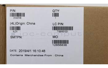 Lenovo 01AW746 Sideswipe-1 FRU Thermal module (AVC)