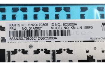 LENOVO 01AX621 Thinkpad Keyboard L570 FR