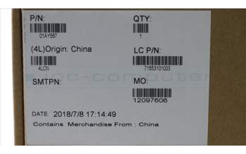 Lenovo 01AY567 LCD Cover,BLK,plastic,FHD