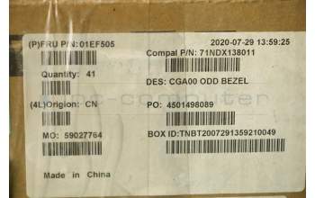 Lenovo 01EF505 MECH_ASM ODD Bezel,Y910-27I