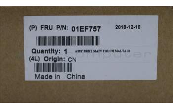 Lenovo 01EF757 MECH_ASM ASSY_BRKT_MAIN_TOUCH_Macao