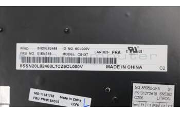 Lenovo 01EN519 NB_KYB Larue3 KBD,FR,LTN