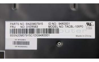 Lenovo 01ER563 Interne Tastatur, Portugiesisch, Hintergrundbeleuchtung