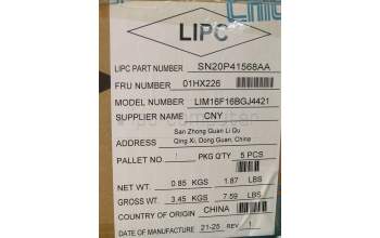 Lenovo 01HX226 NB_KYB TACHI2 CHY BL-KB BG