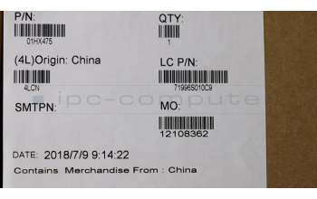 Lenovo 01HX475 NB_KYB Windu2 LTN BL-KB IS