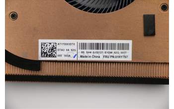 Lenovo 01HY797 HEATSINK CPU/GPU N18M thermal,w/fan,DEL