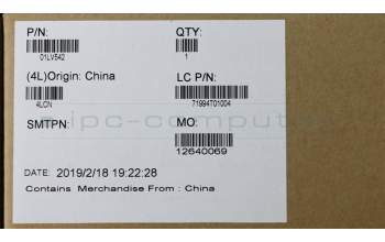 Lenovo 01LV542 MECH_ASM CS16_2BCP,MYLAR,SILVER,CHY