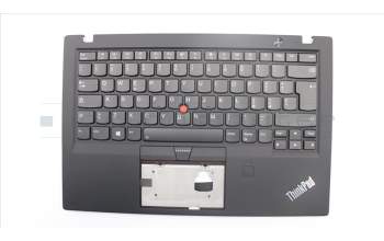 Lenovo 01LX519 C-Cover with keyboard, Italian, Black, Backlight, Fingerprint, UK