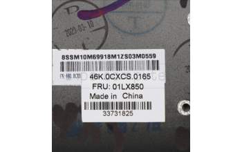Lenovo 01LX850 MECH_ASM Ccover,BK,KBD CH,CBL,DFN-ZS