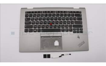 Lenovo 01LX966 C-Cover with keyboard,Russian,Silver