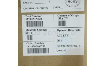 Lenovo 01MN040 34L, Gehäuse aus Metall, Baugruppe, Y920