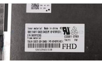 Lenovo 01YN062 MECH_ASM Case,Rear,Cover,FHD,Black