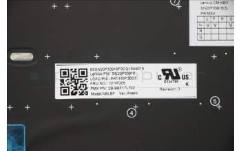 Lenovo 01YP205 Keyboard Internal, Arabic, Black, Backlight, US