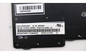 Lenovo 01YP321 Interne Tastatur, Französisch (Kanada), Schwarz, Nicht beleuchtet