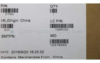 Lenovo 01YP534 Keyboard Internal, Hebrew, Black, Backlight, US