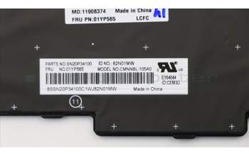 Lenovo 01YP565 NB_KYB FRU COMO NM,CHY,KB,BK,ARA