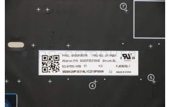 Lenovo 01YP951 NB_KYB FRU COMO SK,LTN,KB-BL,SV,KR