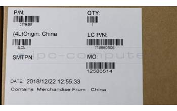 Lenovo 01YR487 COVER B-Cover ASM,w/CAM,PPS