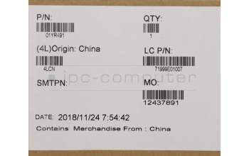 Lenovo 01YR491 COVER B-Cover ASM,w/IR,MG