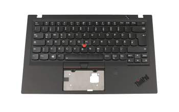 01YR542 original Lenovo keyboard incl. topcase DE (german) black/black with backlight and mouse-stick