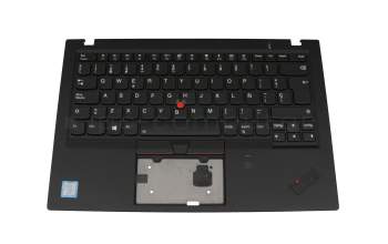 01YR593 original Lenovo keyboard incl. topcase ES (spanish) black/black with backlight and mouse-stick